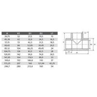 Тройник полипропиленовый 40 мм TEBO