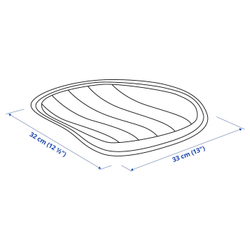 IKEA PYNTEN  (ИКЕА ПЙНТЕН)  -  Подушка для детского офисного кресла, бирюзовая, 33x32 см