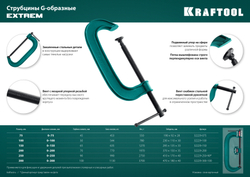 KRAFTOOL Extrem-150, 150 х 65 мм, струбцина G-образная (32229-150)