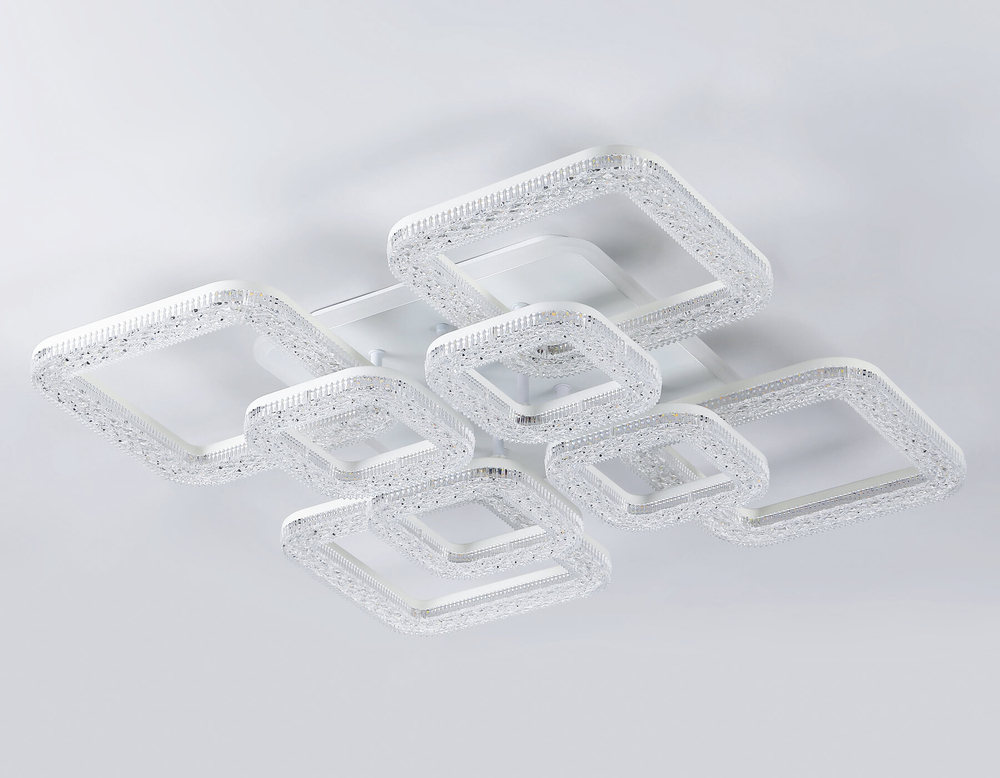 Светильник потолочный светодиодный с пультом FA3921/4+4 WH белый 208W 3000K/4200K/6400K 580*580*120 (ПДУ РАДИО 2.4G)