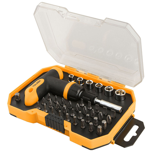 TOLSEN (TT20036) Набор вставок (бит) 1/4", PH, PZ, Hex, Torx, Slotted, 41 предмет