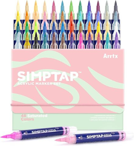 ‎Arrtx Simptap акриловые маркеры 48 шт