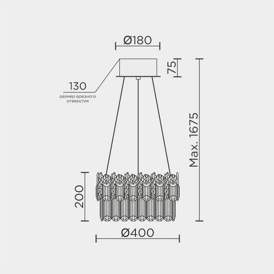 Подвесная люстра MODELUX ML.830.400 GD