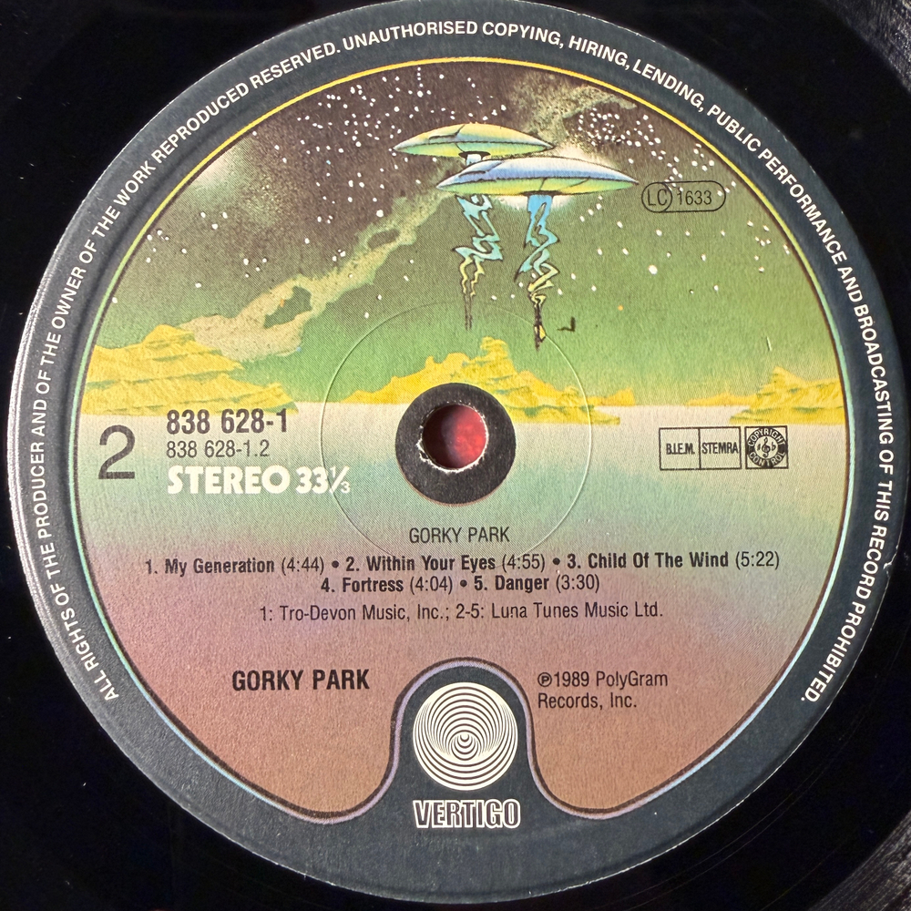 Gorky Park - Парк Горького (Европа 1989г.)