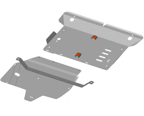 Защита картера и КПП (сталь 2 мм) для Mercedes Vito (w447) 2014- (V - 2.2d 119 BlueTEC Tourer 4WD) (2 части) Alfeco.ALF3619st