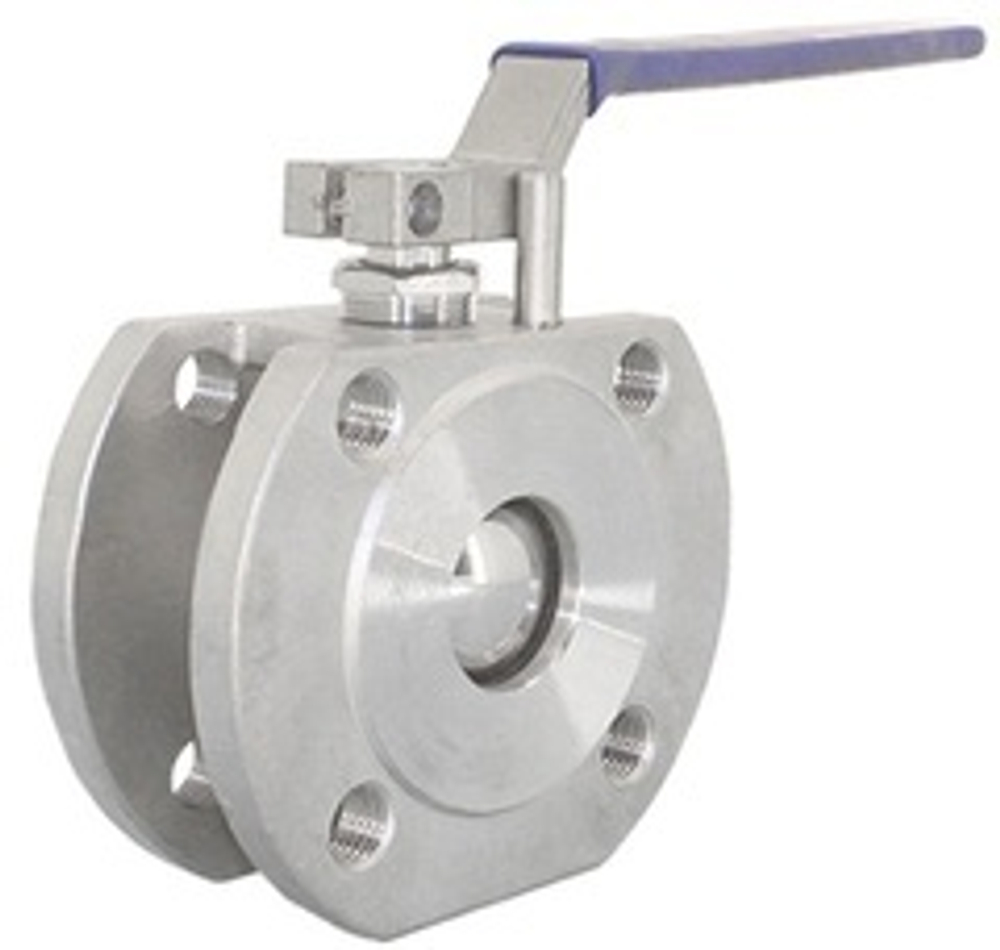 Кран шаровый межфланцевый нержавеющий (1PC), AISI304 DN65 (2_1/2"), (CF8), PN16