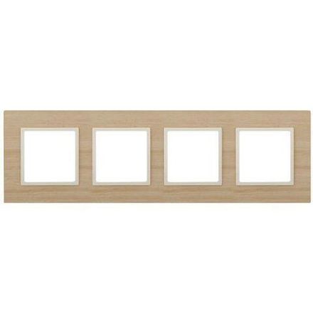 Рамка 4-м 14-5304-11 дерево Elegance клен+сл. кость ЭРА Б0034588