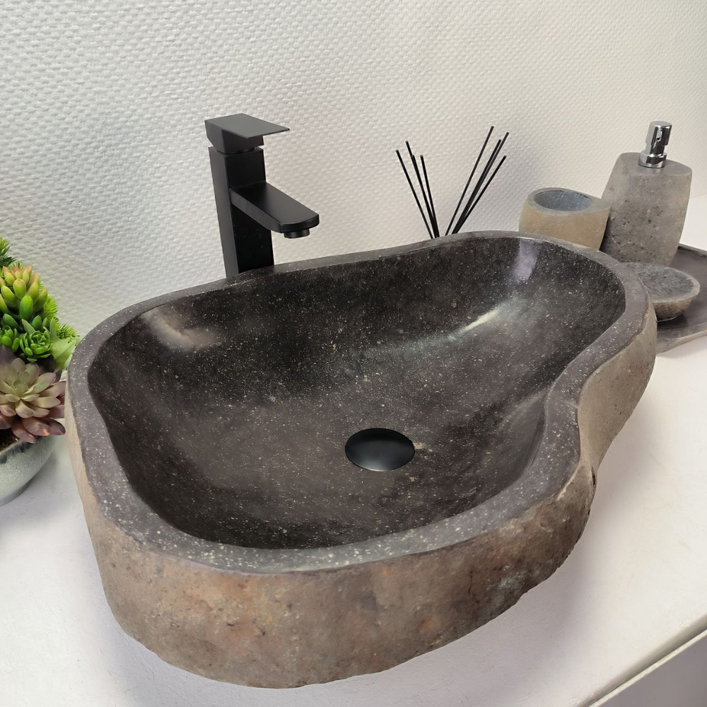 Раковина из речного камня RS-62785 (56*43*15) 57