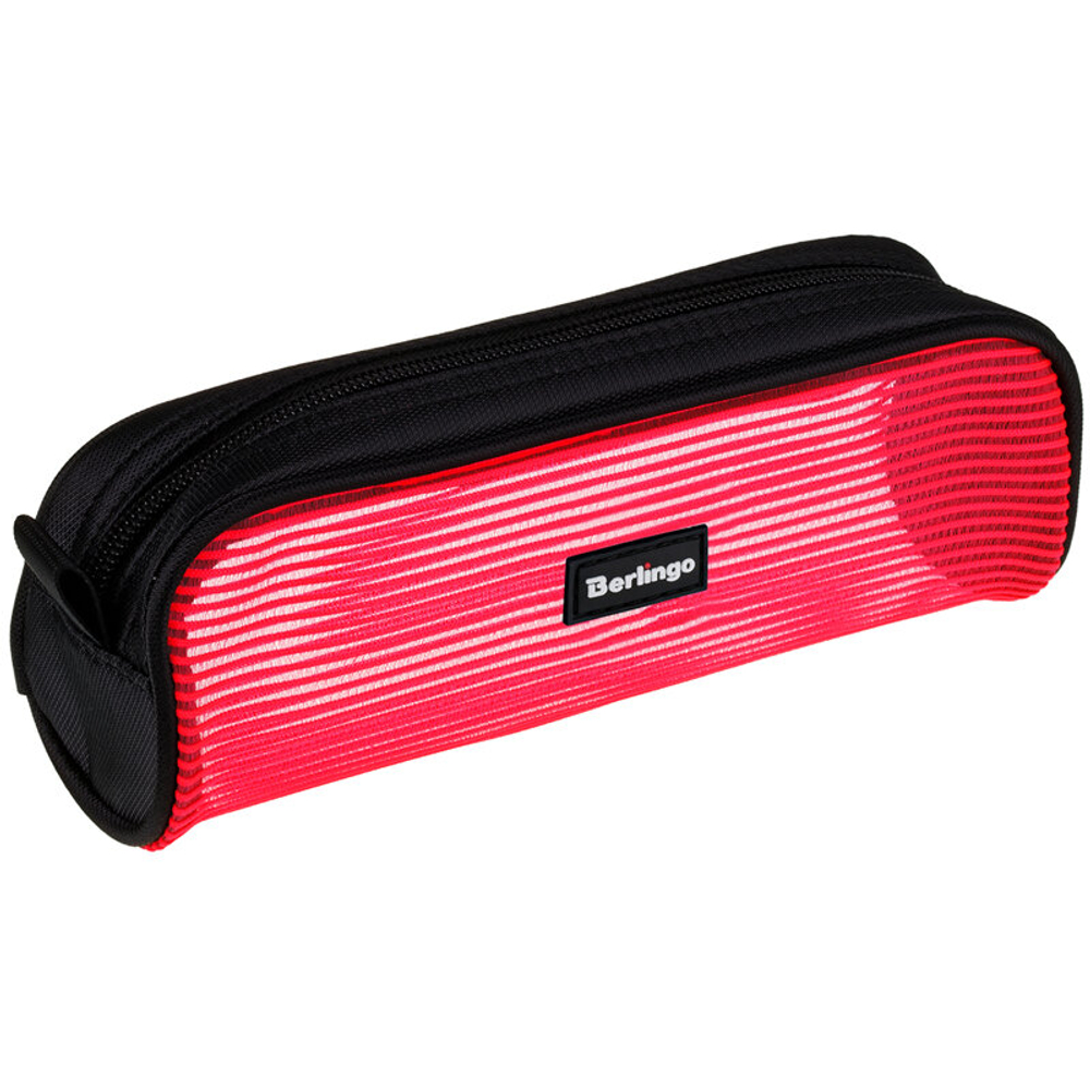 Пенал Berlingo Neon Pink Line, полиэстер-сетка, 20 см x 7 см x 5 см