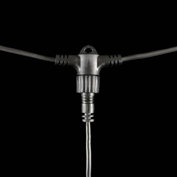 Гирлянда тающие сосульки 5*0.3 м., 24V., 160 бело - синих LED ламп, коннектор, черный ПВХ, Laitcom (CCL160-10-1WB)