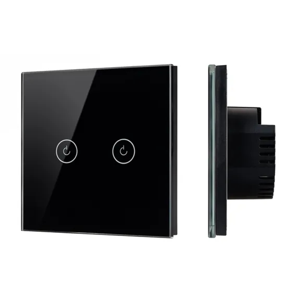 Выключатель сенсорный SWT-OMALI-S02-ZB-BK (250V, 10A, Zigbee) (Arlight, Стекло) 050040