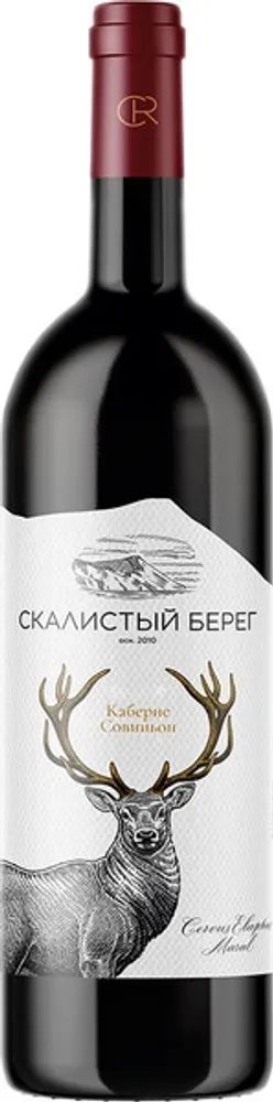 Вино Скалистый берег Каберне Совиньон сух крас 0,75 15% Кубань Россия
