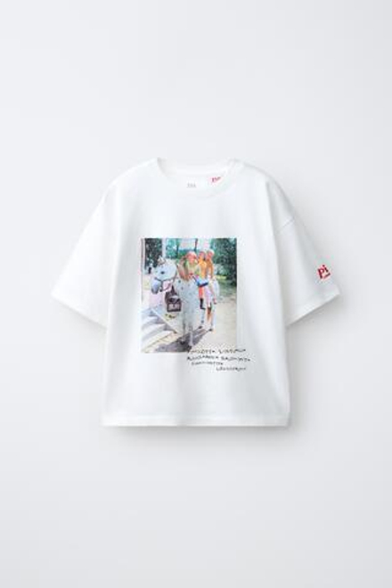 ZARA ФУТБОЛКА «ПЕППИ ДЛИННЫЙЧУЛОК» © ASTRID LINDGREN COMPANY, БЕЛЫЙ