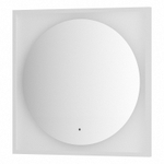 Зеркало Defesto Еclipse 70х70 15W белая рама, с LED-подсветкой, ИК выключатель, теплый свет