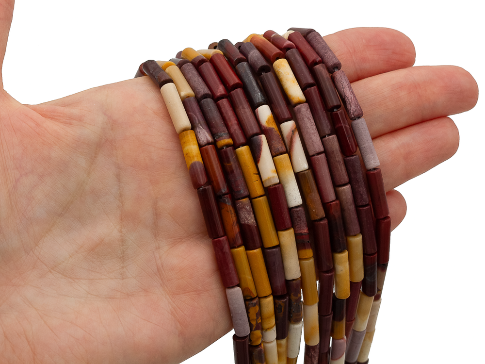 Нить бусин из мукаита, трубочки 4х13,5мм