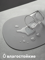 Салфетка сервировочная на стол  «Тэм», 45×35 см, цвет серый