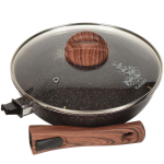 Сковорода алюминий, 24 см, антиприг, Kukmara, Granit Ultra, красн, сга243а, с крыш, съем руч