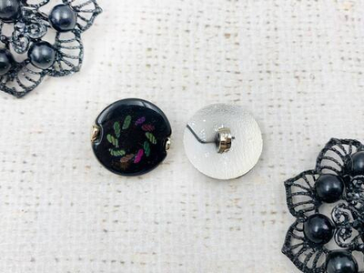 Пуговицы костюмные, пластмассовые, d 2,5 см, чёрный