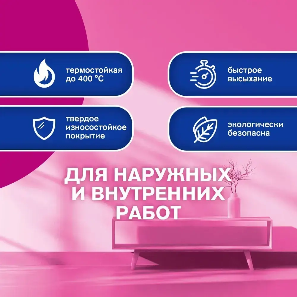 Краска для печей ECOTERRA белая, 1кг