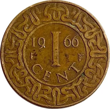 1 цент 1966 Суринам