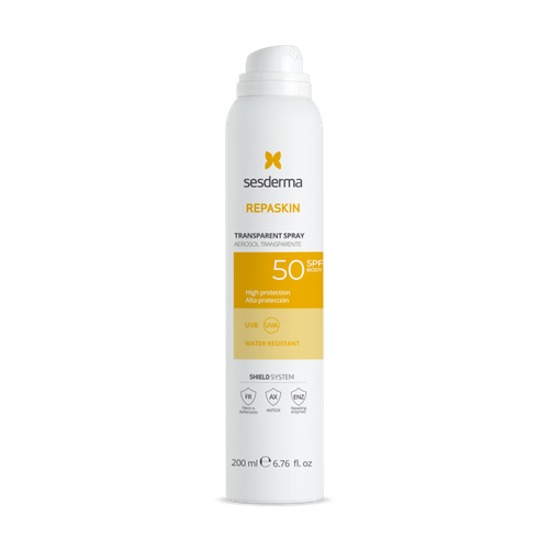 Sesderma REPASKIN TRANSPARENT SPRAY Body sunscreen SPF 50 | Спрей солнцезащитный прозрачный для тела СЗФ 50, 200 мл