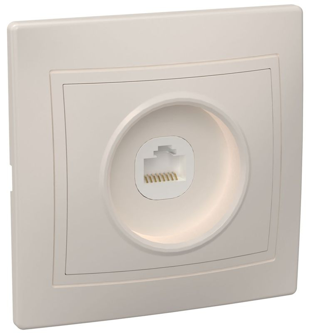 Розетка компьютерная 1-м СП Кварта РК10-ККм IP20 крем. GENERICA EKK10-K33-DM