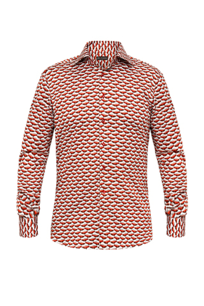 Рубашка с принтом «Красные машины»