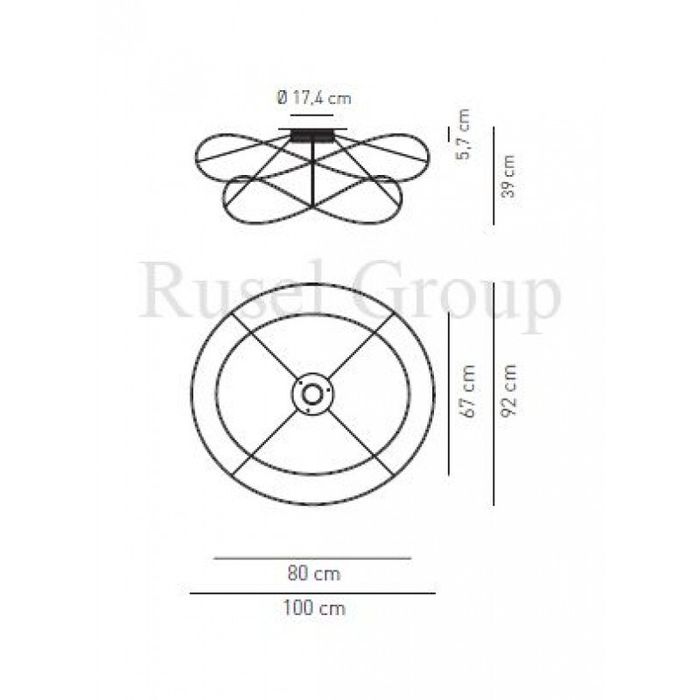 Потолочный светильник AXO LIGHT HOOPS PL 2