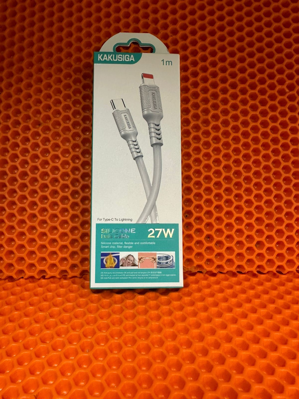 Кабель Kakusiga KSC-984 Type-C / Lightning 3А 27W силиконовый белый 1 м