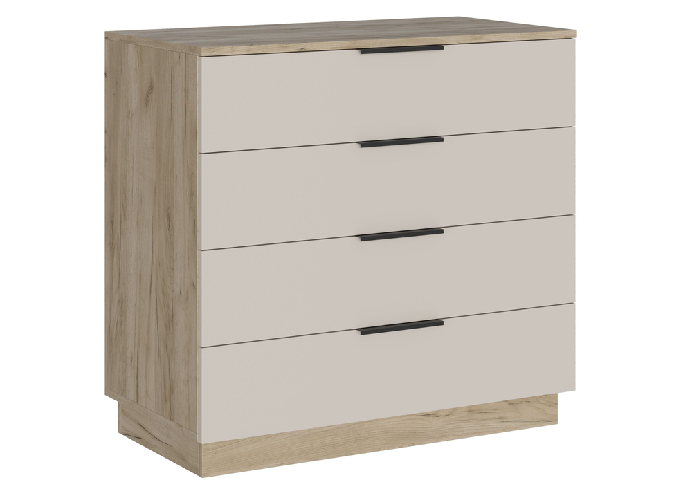 Комод для одежды с ящиками Дуб Крафт Серый/Кашемир 85х81х44,9 см