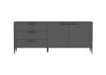 Тумба Type 3 ящика 2 двери L (темно-серый)