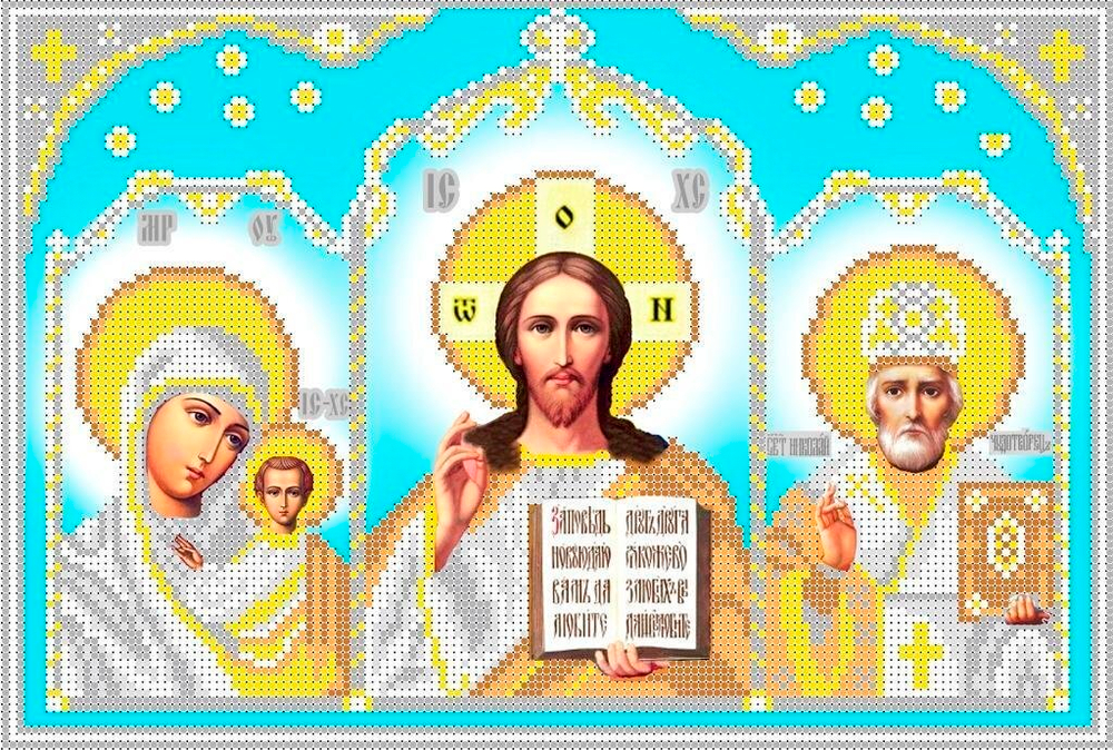 ИГ-4030 Православный Иконостас СЕРЕБРО-ЗОЛОТО