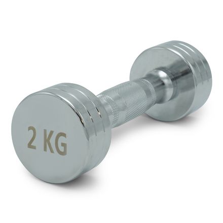 Гантель UNIX Fit PRO круглая хромированная 2 кг, 2 шт.