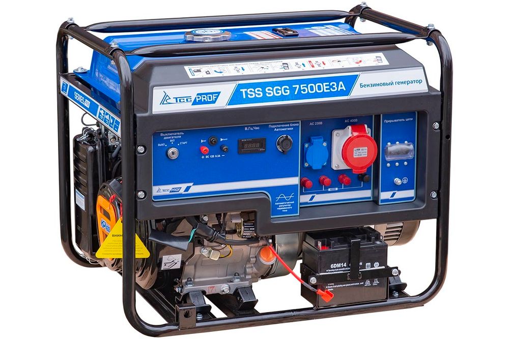 Бензиновый генератор трехфазный TSS SGG 7500E3A - [7.5 кВт / 13.5 А] с блоком АВР