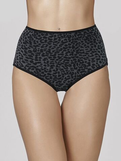 Высокие трусики-слипы из микрофибры с леопардовыми пятнышками (Размер: XXXL) (Цвет: бежевый)