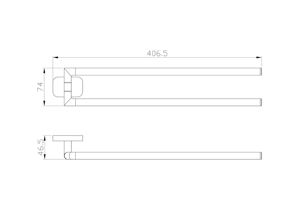 Полотенцедержатель поворотный WONZON & WOGHAND GRAFFITY, Брашированное золото (WW-9331-BG)