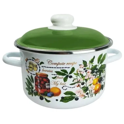 Кастрюля эмал цил 2,0л 6RD161M Вкусный компот