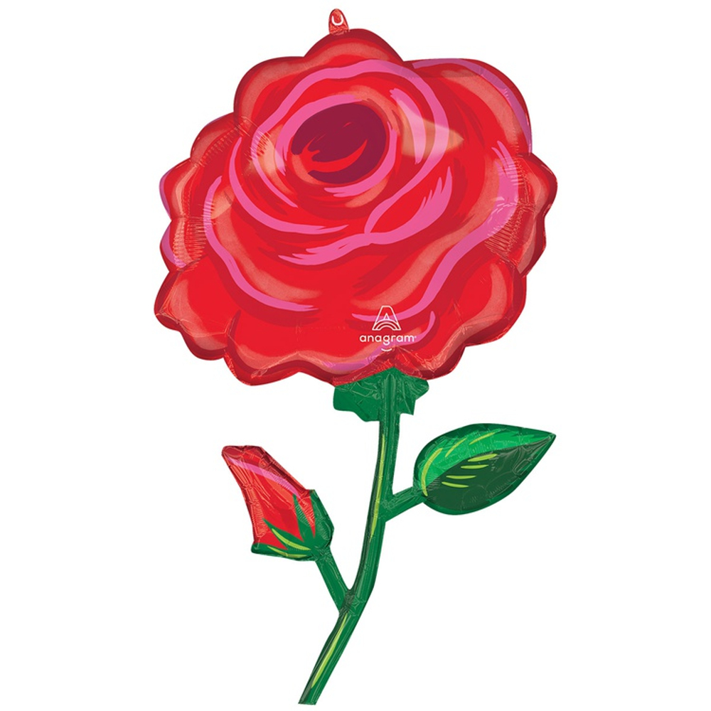 Шар Фольгированный Роза алое сияние (Красный)