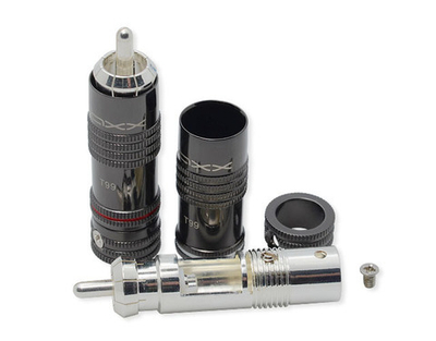 DAXX T99 Разъемы RCA типа 'папа' посеребренный для распайки кабелей D=9.0мм, цанга -1шт-