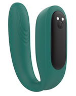 Зеленый вибратор для пар с пультом ДУ (Цвет: зеленый)
