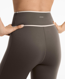 OYSHO Легинсы Perfect-adapt с V-образным вырезом на талии, длиной до щиколотки 65 см, серо-коричневый