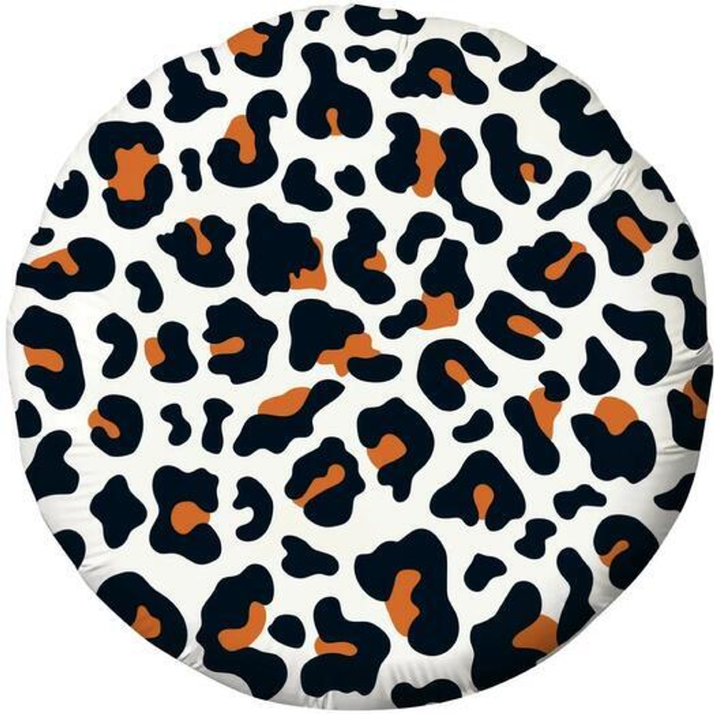Шар (18""/46 см) Круг, Анималистика, Пятнистый окрас, Леопард, 1 шт. Е002