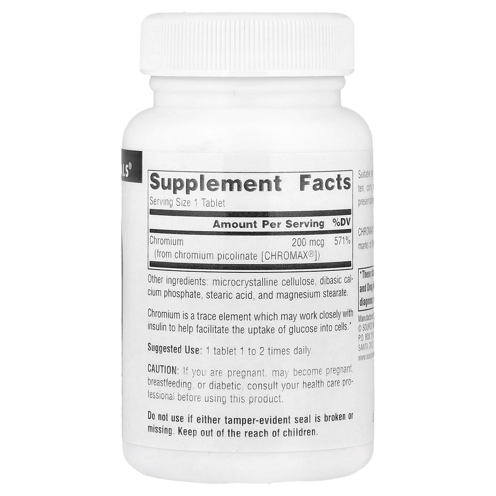 Source Naturals, пиколинат хрома, 200 мкг, 240 таблеток
