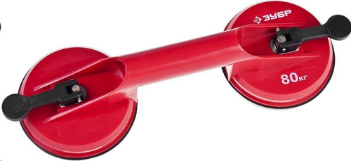 Устройство-присоска для лобовых стекол, двойное 80 кг  МАСТЕР  (ЗУБР)