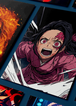 Картина на стену на металле от MetallSubArt "Клинок рассекающий демонов"