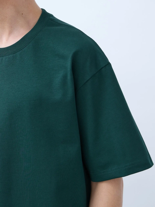 Футболка оверсайз (темно-зеленый) 230 г