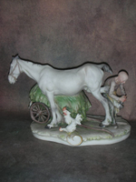 Статуэтка. Фарфор. Коваль подковывает лошадь. Capodimonte. Италия