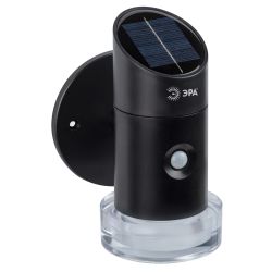 Светильник уличный ЭРА ERAFS012-04 на солнечной батарее настенный Элегант с датчиком движения RGB 10 LED | Садовые фасадные светильники