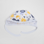 Чепчик детский, белый/животные, р.68см 7665235