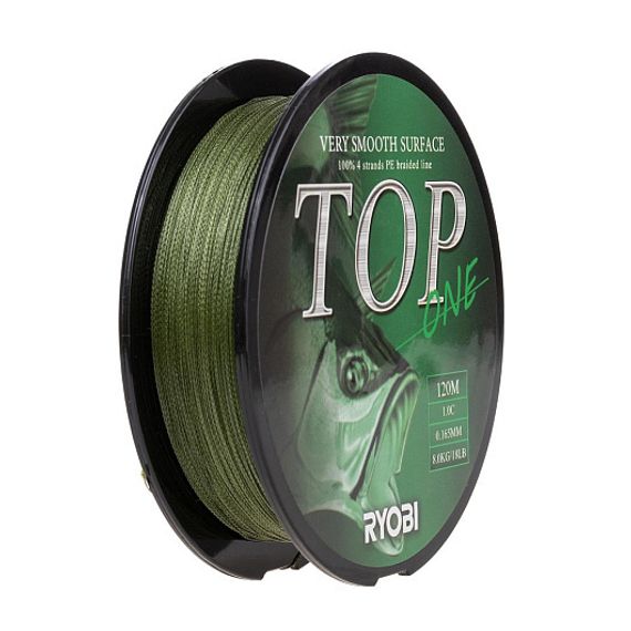 Шнур TOP PE4X-120M 1.0/d-0.165mm Dark green Ryobi